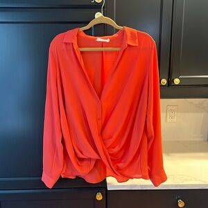 Elegant Red Women's Blouse